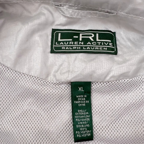 Ralph Lauren Gray Silver Windbreaker Stand-Up Collar Fitted Silhouette XL - Picture 8 of 13